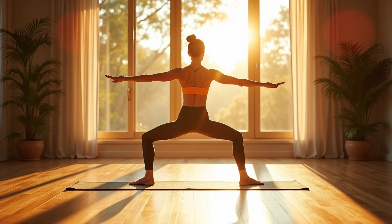 Morning yoga session